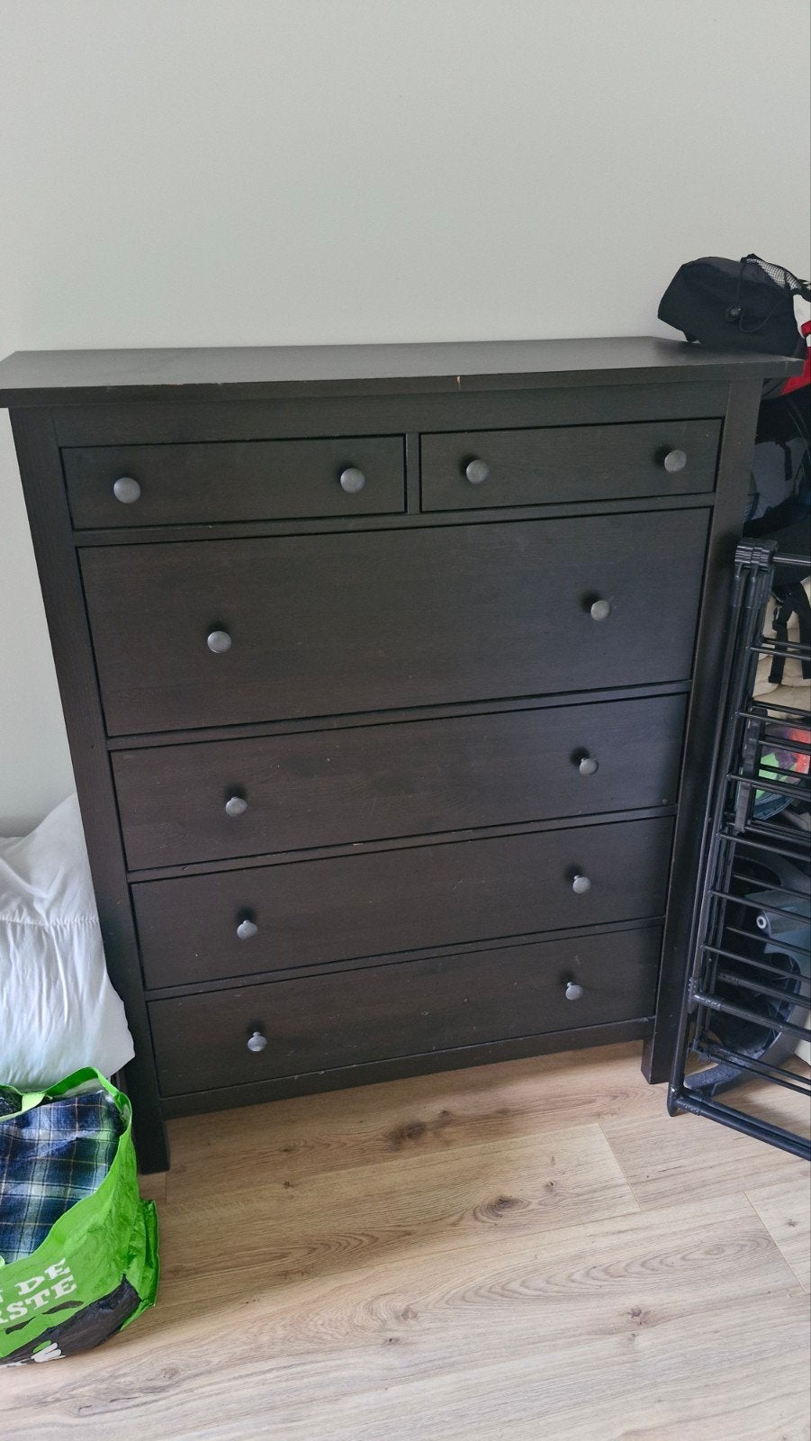 Ikea ladekast zwart - opknapper, soepele lades, Ophalen, Gebruikt, 100 tot 150 cm, 100 tot 150 cm