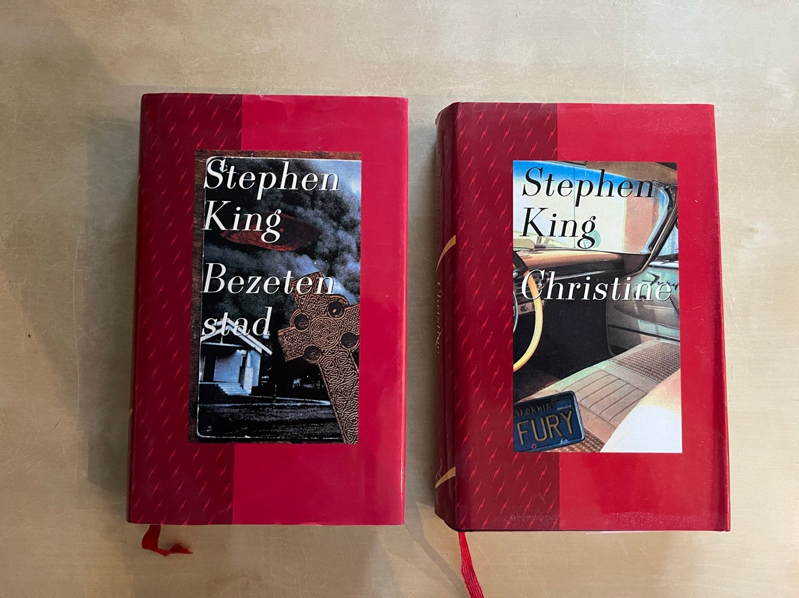 Stephen King Boeken: Christine & Bezeten Stad (Hardcover), Ophalen of Verzenden, Gelezen, Nederland