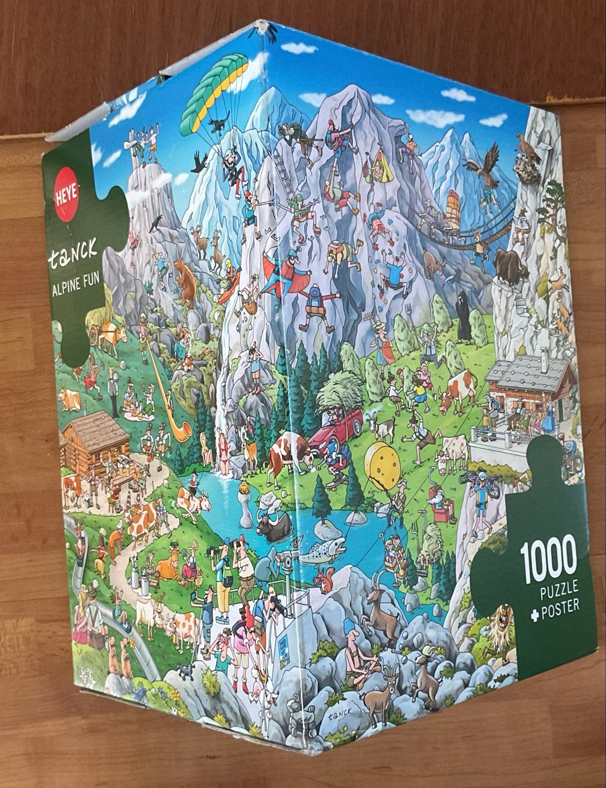Heye Alpine Fun Puzzel 1000 stukjes - Tanck, Hobby en Vrije tijd, Ophalen of Verzenden, 500 t/m 1500 stukjes, Zo goed als nieuw