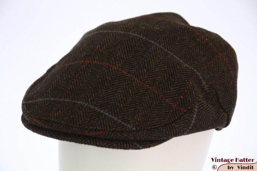flatcap Platte pet Hawkins groen vissengraat 59 en 60 nieuw, 60 cm (XL, 7½ inch) of meer, Nieuw, Ophalen of Verzenden, Pet