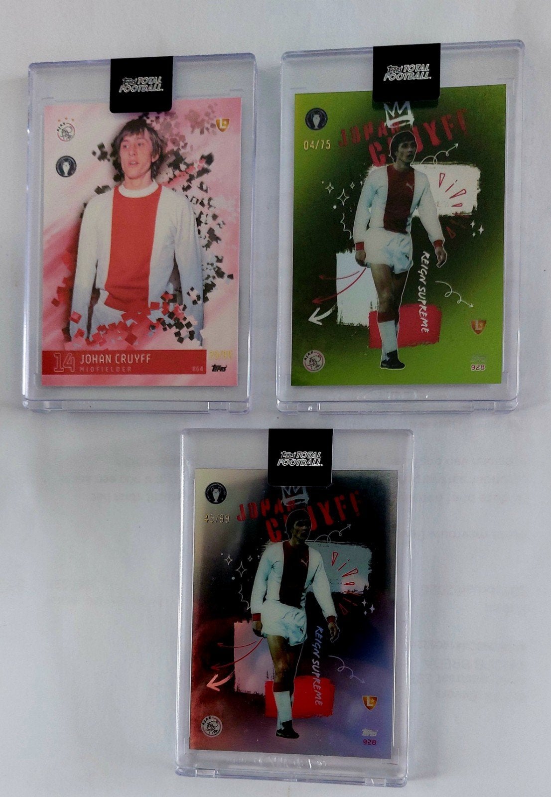 Johan Cruyff Topps Total Football Kaarten (3 stuks), Verzamelen, Ophalen of Verzenden, Nieuw, Ajax, Spelerskaart