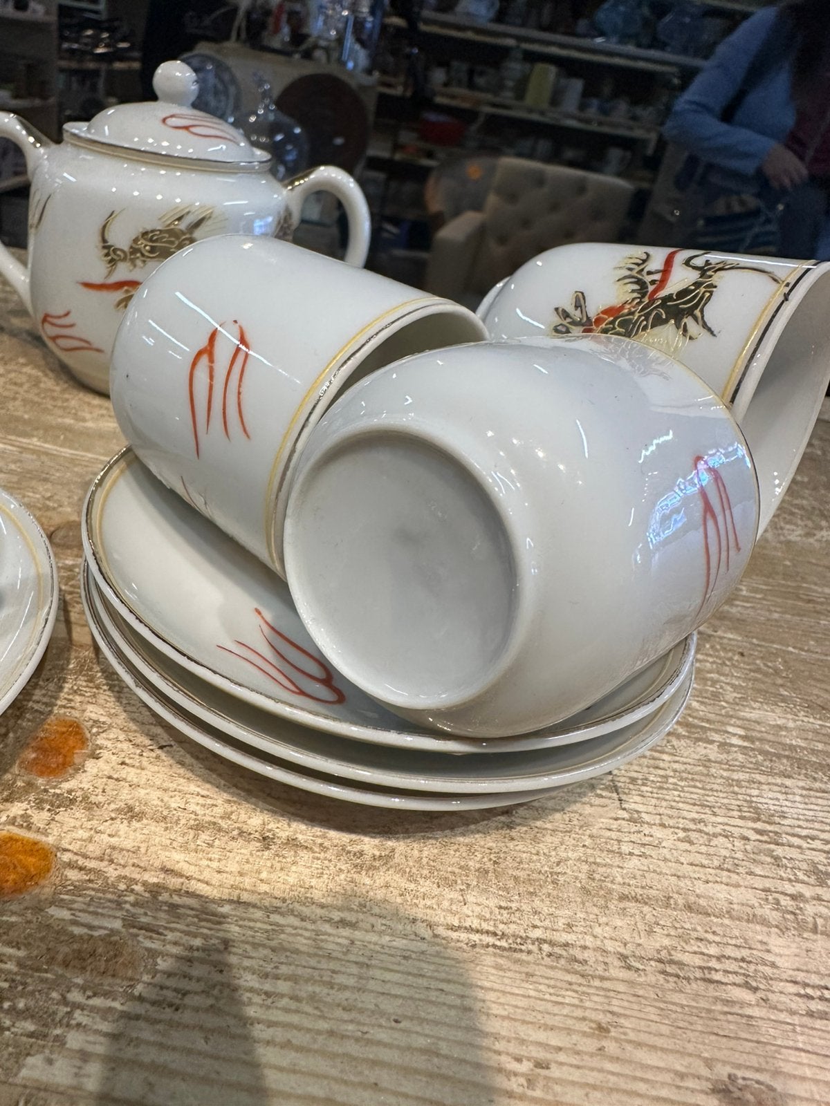 Aziatische porselein thee servies, Ophalen of Verzenden