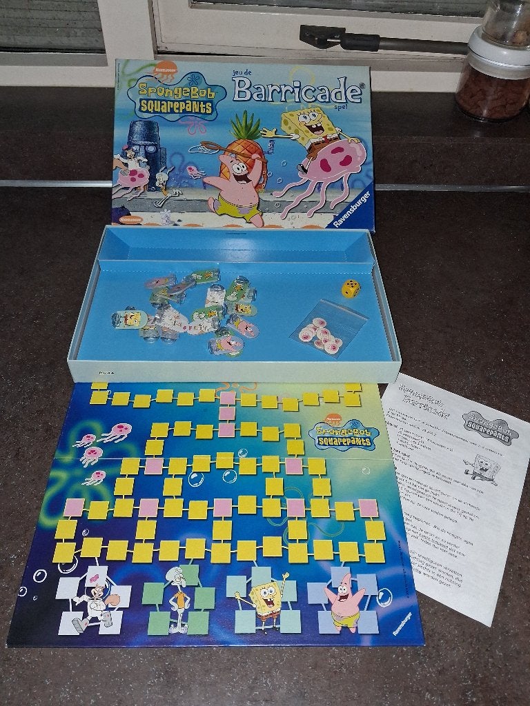 Jeu de barricade spel spongebob 2004 uitmuntende staat, Hobby en Vrije tijd, Ophalen of Verzenden