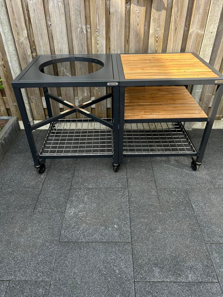 Big green egg workspac large, Tuin en Terras, Ophalen of Verzenden, Zo goed als nieuw, Houtskool