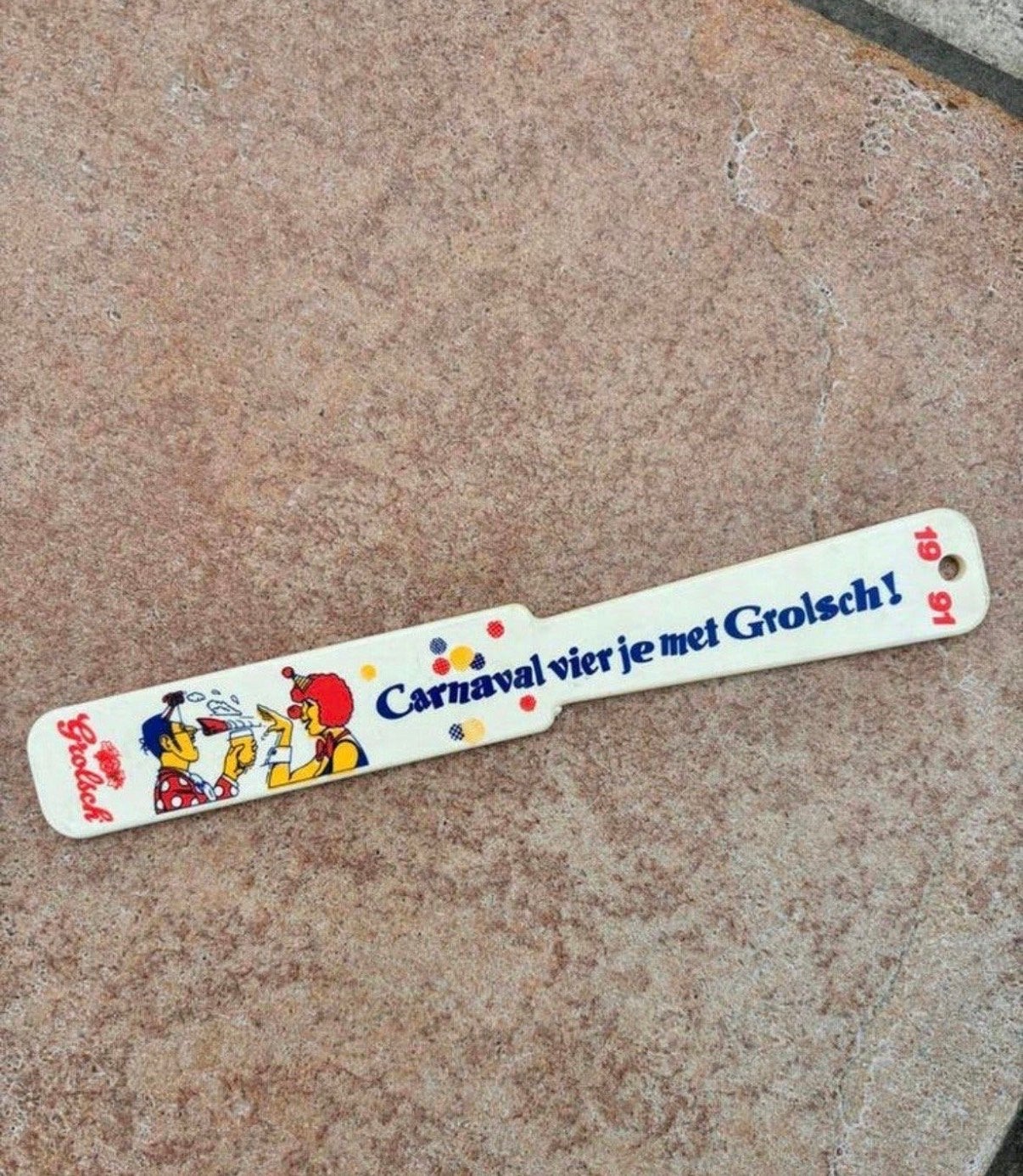 Vintage Grolsch Carnaval Schuimspaan 1991, Verzamelen, Ophalen of Verzenden, Gebruikt, Overige typen, Grolsch