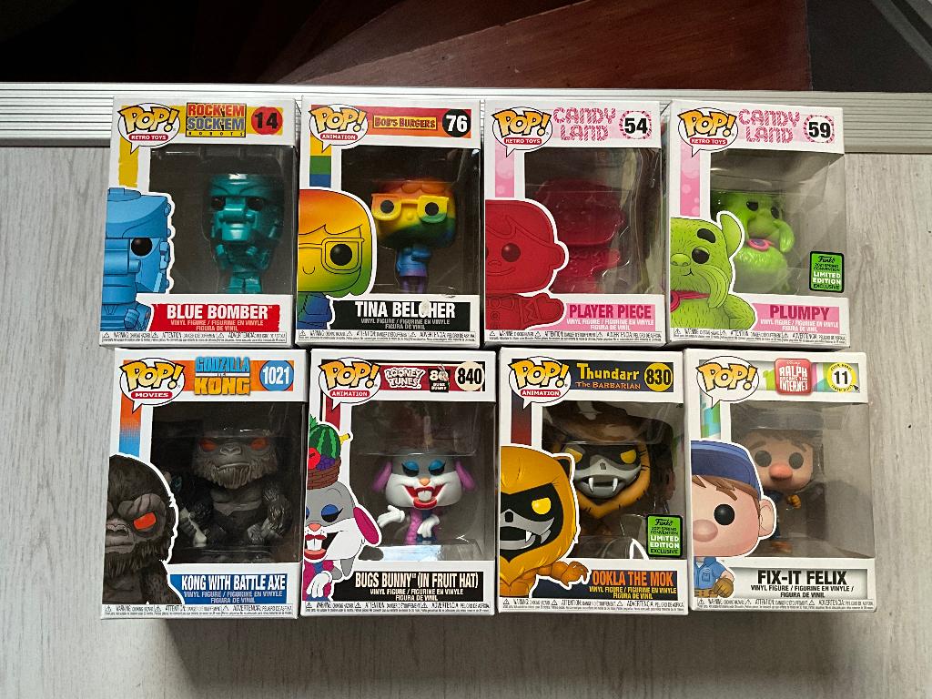 8 verschillende funko. opruiming gemixt zie foto, 8 verschillende funko. opruiming gemixt zie foto, Pop, Beeldje of Miniatuur
