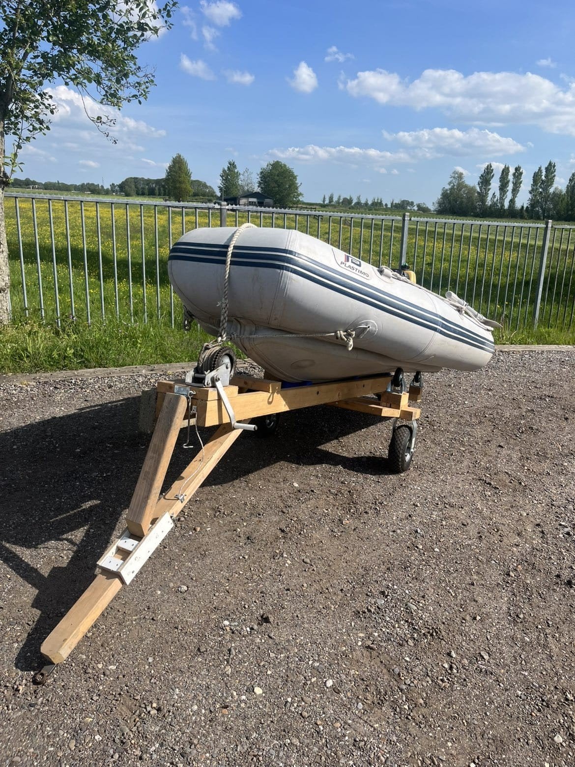 Rubberboot met 3pk Yamaha motor en kanteltrailer, Watersport en Boten, Rubberboten, Ophalen, Yamaha