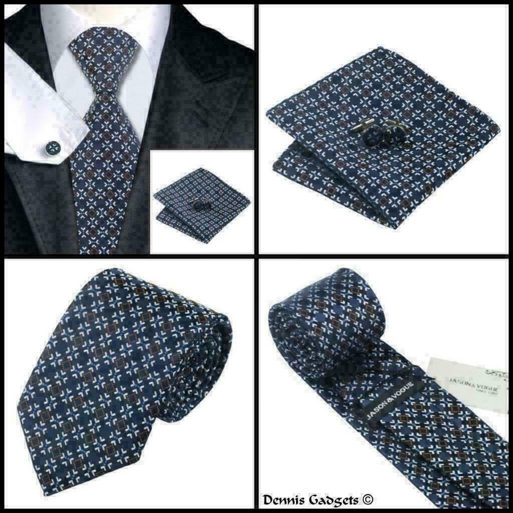 Dennis Gadgets: 100 % zijden stropdas ( 3 delig !! ) DG 0750, Ophalen of Verzenden, Nieuw, Blauw, Met patroon