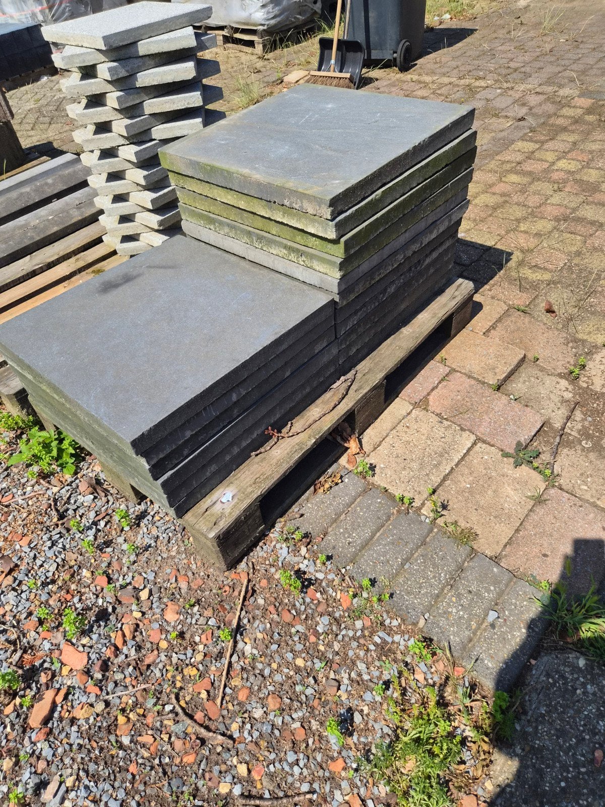 60x60 antraciet restant, 6m2., Zo goed als nieuw, Beton, Terrastegels, 5 tot 10 m²