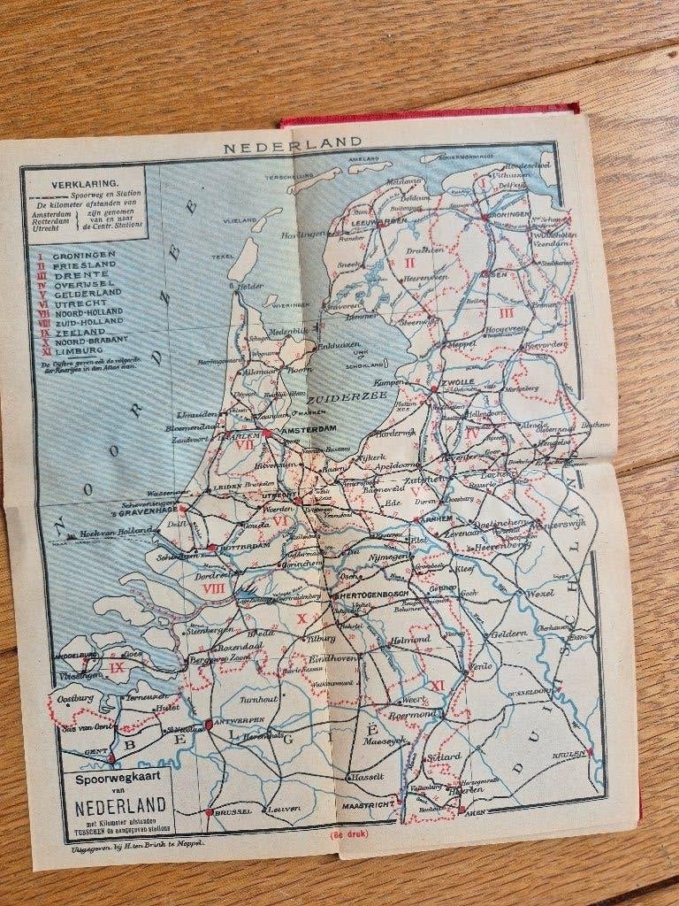 Zak-atlasje van Nederland met kilometerafstanden, Boeken, Atlassen en Landkaarten, Gelezen, Ophalen of Verzenden, Landkaart, 1800 tot 2000