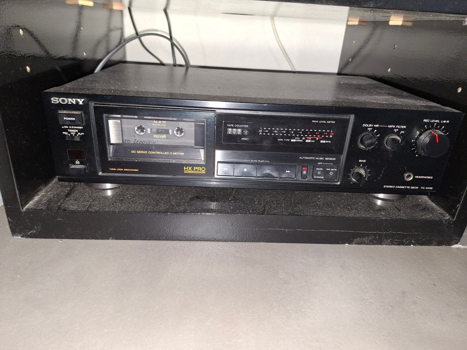 Sony TC-K410 Cassettedeck - HX PRO, Ophalen of Verzenden, Enkel, Sony, Tiptoetsen