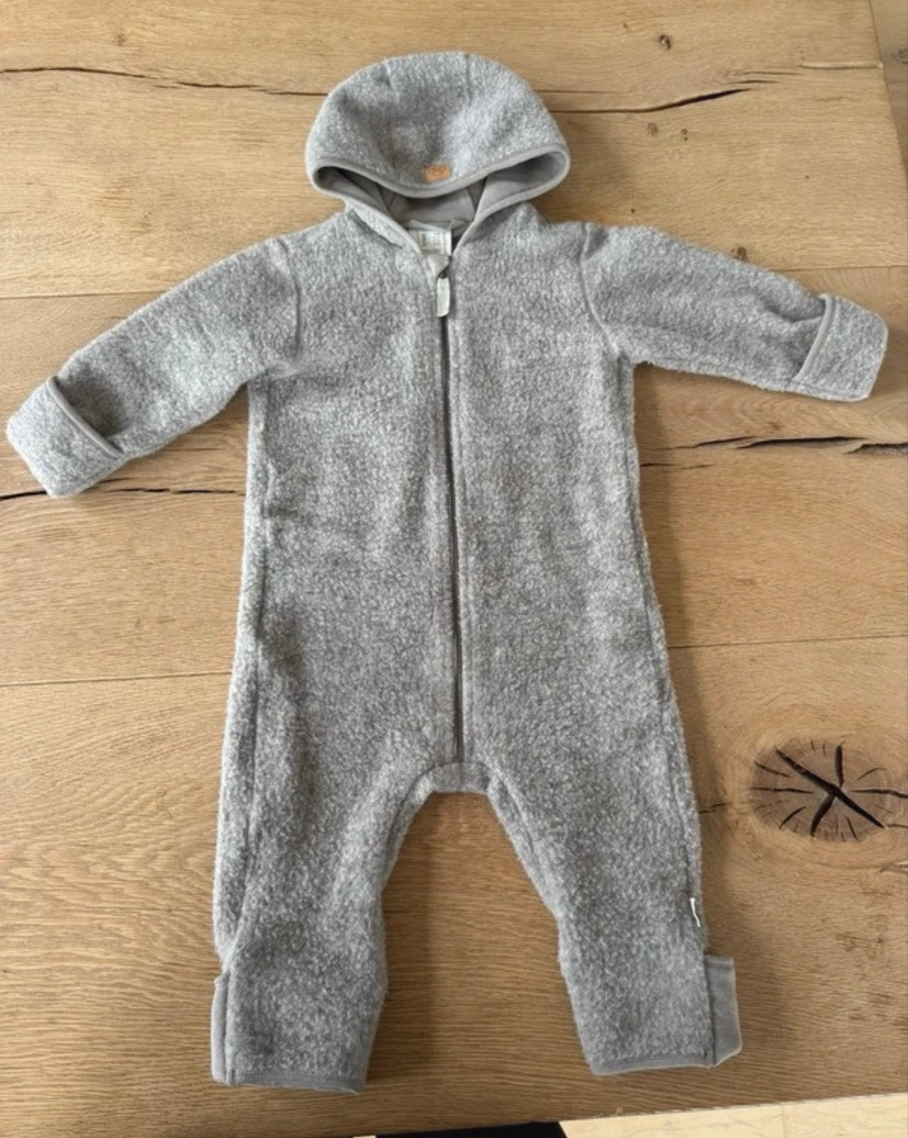 Hessnatur wollen fleece jumpsuit / overall – maat 74/80, Ophalen of Verzenden, Zo goed als nieuw, Jongetje of Meisje