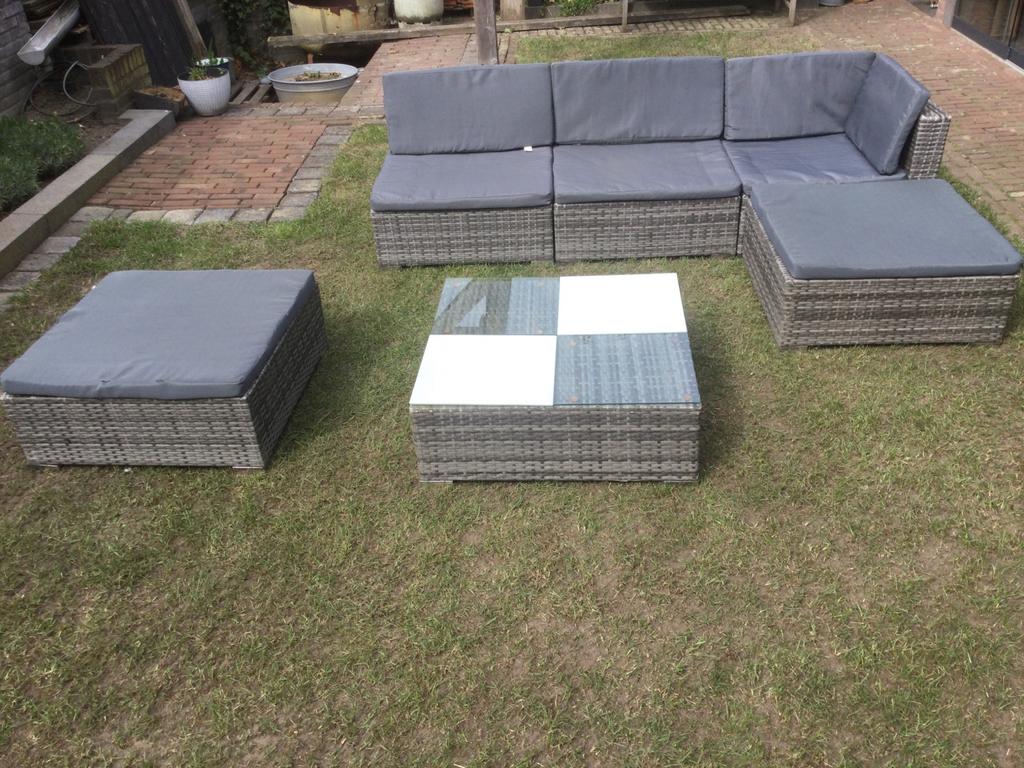 Loungeset, Tuin en Terras, Tuinsets en Loungesets, Gebruikt, Rotan, Ophalen of Verzenden, Loungeset