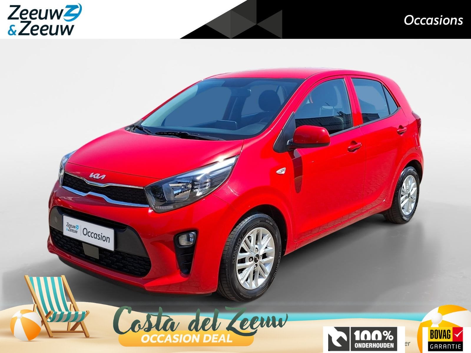 Kia Picanto 1.0 DPi DynamicLine | Lichtmetalen velgen | Appl, Auto's, Voorwielaandrijving, 12 maanden, Stof, Gebruikt