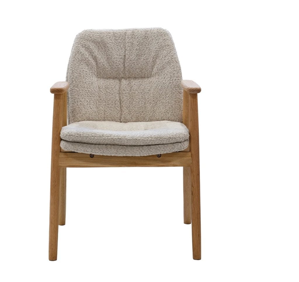 DÉJA Eetkamerstoel Amelie Taupe Eiken | Van €209 p stuk, nu, DÉJA Living, Bruin, Nieuw, Ophalen of Verzenden