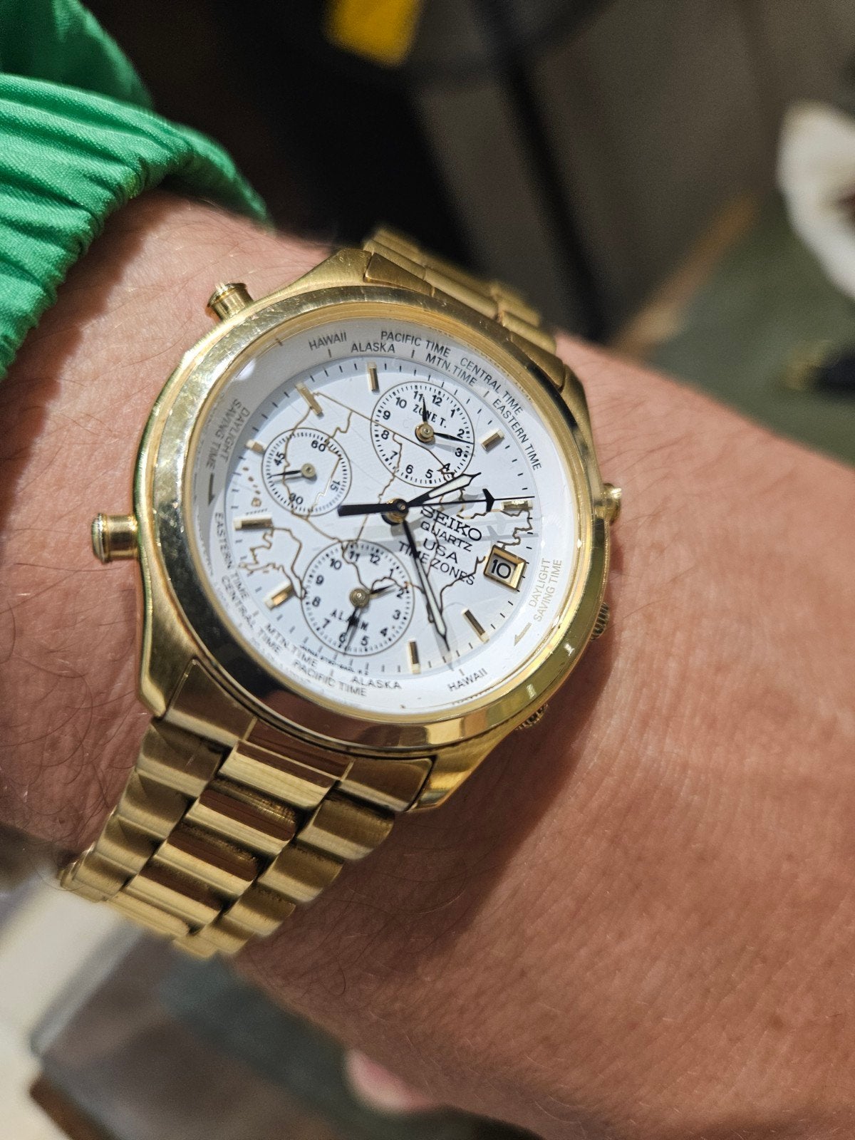 Vintage Seiko USA Herenhorloge - Batterij vervangen., Sieraden, Tassen en Uiterlijk, Ophalen of Verzenden, Gebruikt, Seiko