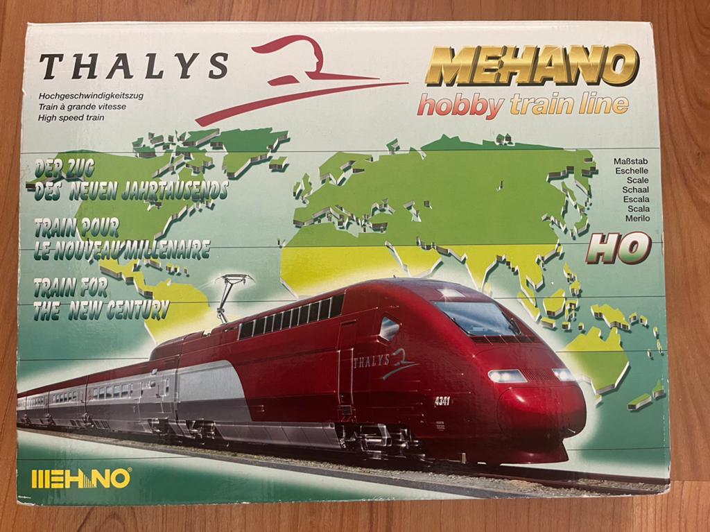 Tweedehands Mehano 4 delige thalys trein te koop, Gelijkstroom, Ophalen of Verzenden, Analoog, Gebruikt