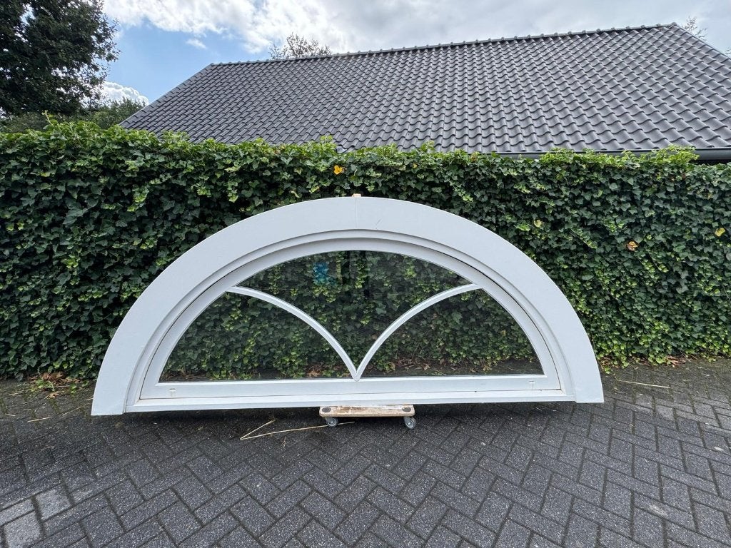 1 Landelijk houten kozijn groot inclusief shutter, Ophalen, Gebruikt, Inclusief glas, 75 tot 150 cm