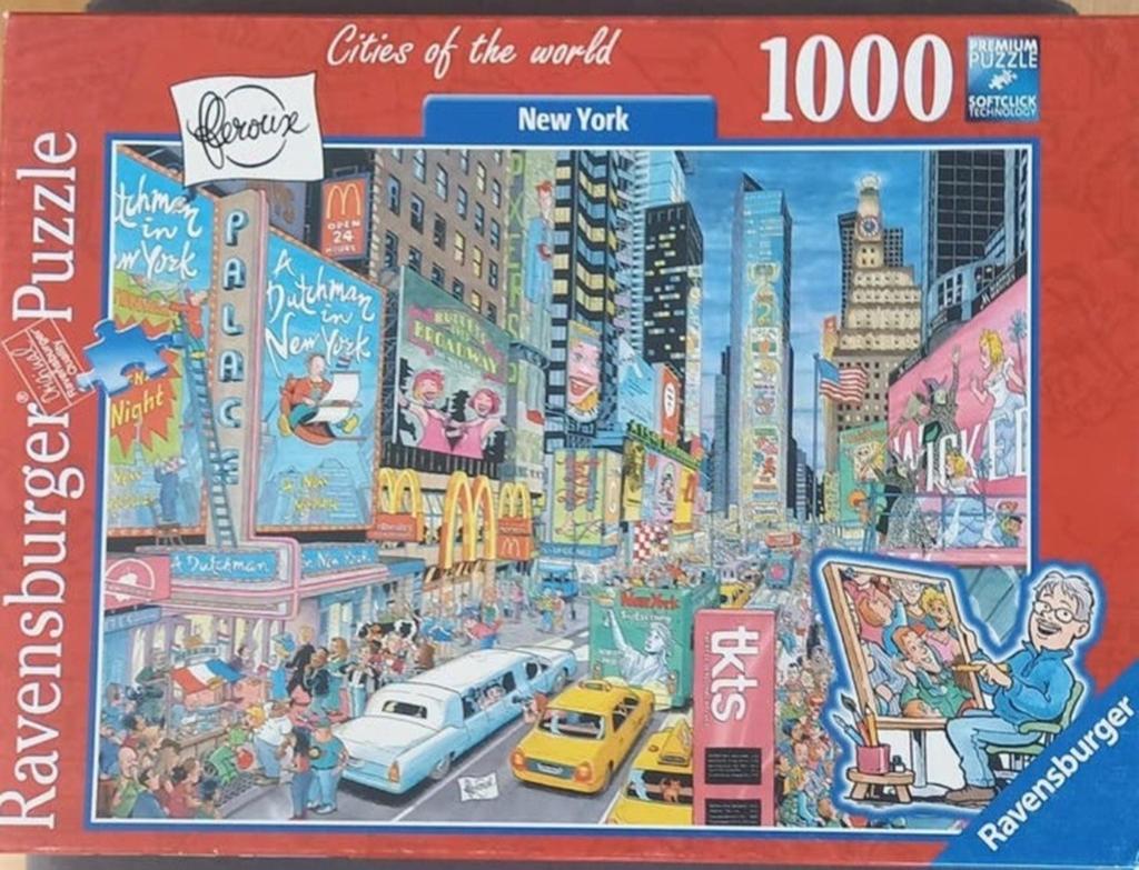 Fleroux cities of the world, New York, Ophalen of Verzenden, 500 t/m 1500 stukjes, Zo goed als nieuw