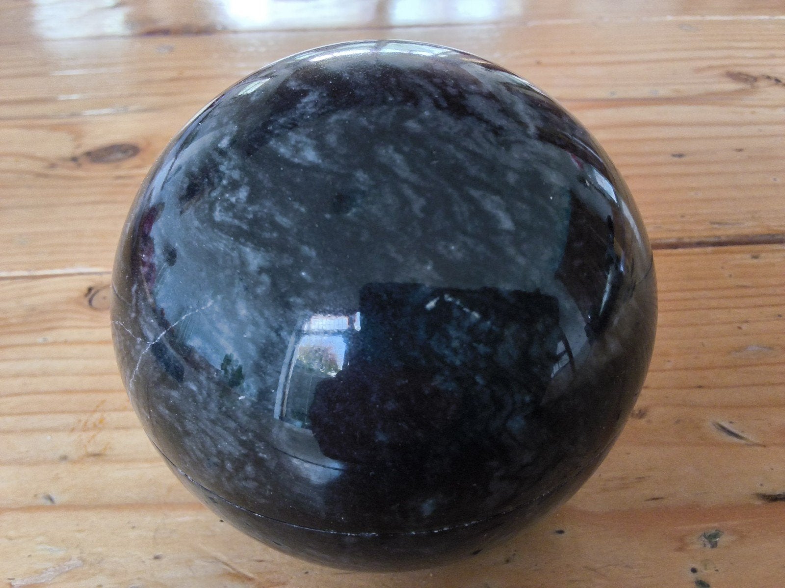 Vintage marmeren asbak in decoratieve bol, Antiek en Kunst, Ophalen of Verzenden