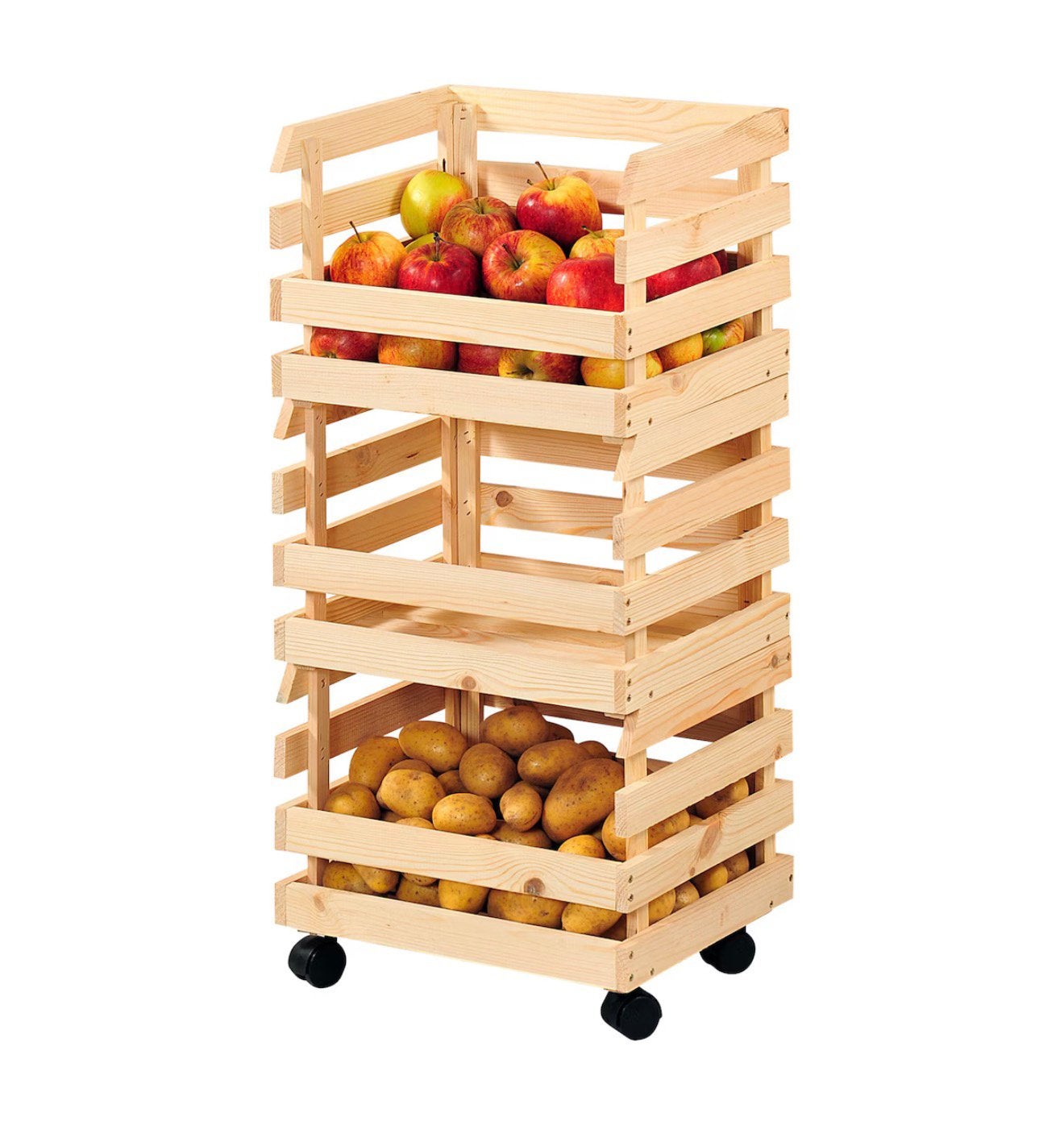 Voorraadrek met 3 Kratten op Wielen, Nieuw, Ophalen of Verzenden, 25 flessen of meer, 75 – 100