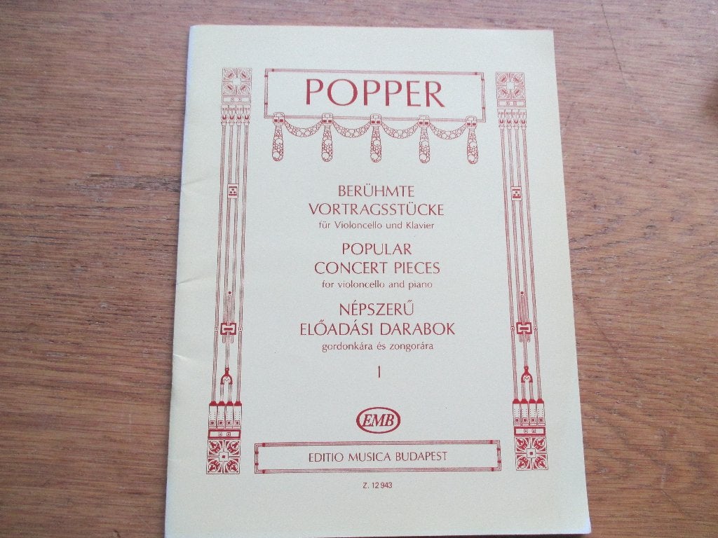 Popper - Populaire Concertstukken voor Cello en Piano, Gebruikt, Klassiek, Ophalen of Verzenden, Artiest of Componist