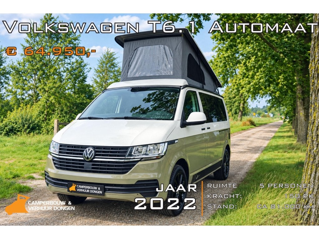 Volkswagen Transporter T6.1 Automaat 5 pers Camper, Automaat, Volkswagen, Berliner Ring 2, 38440 Wolfsburg, Duitsland, Bedrijf