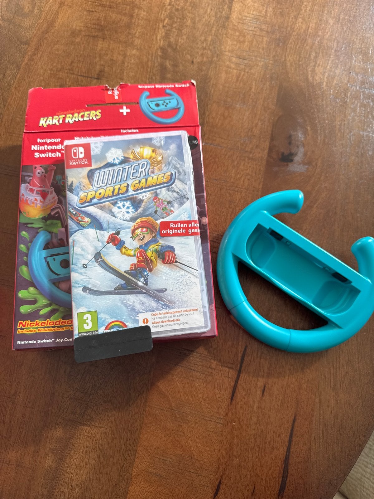 Nintendo Switch Winter Sports Games met stuur, Spelcomputers en Games, Ophalen of Verzenden, Gebruikt, Met 1 controller, Met games