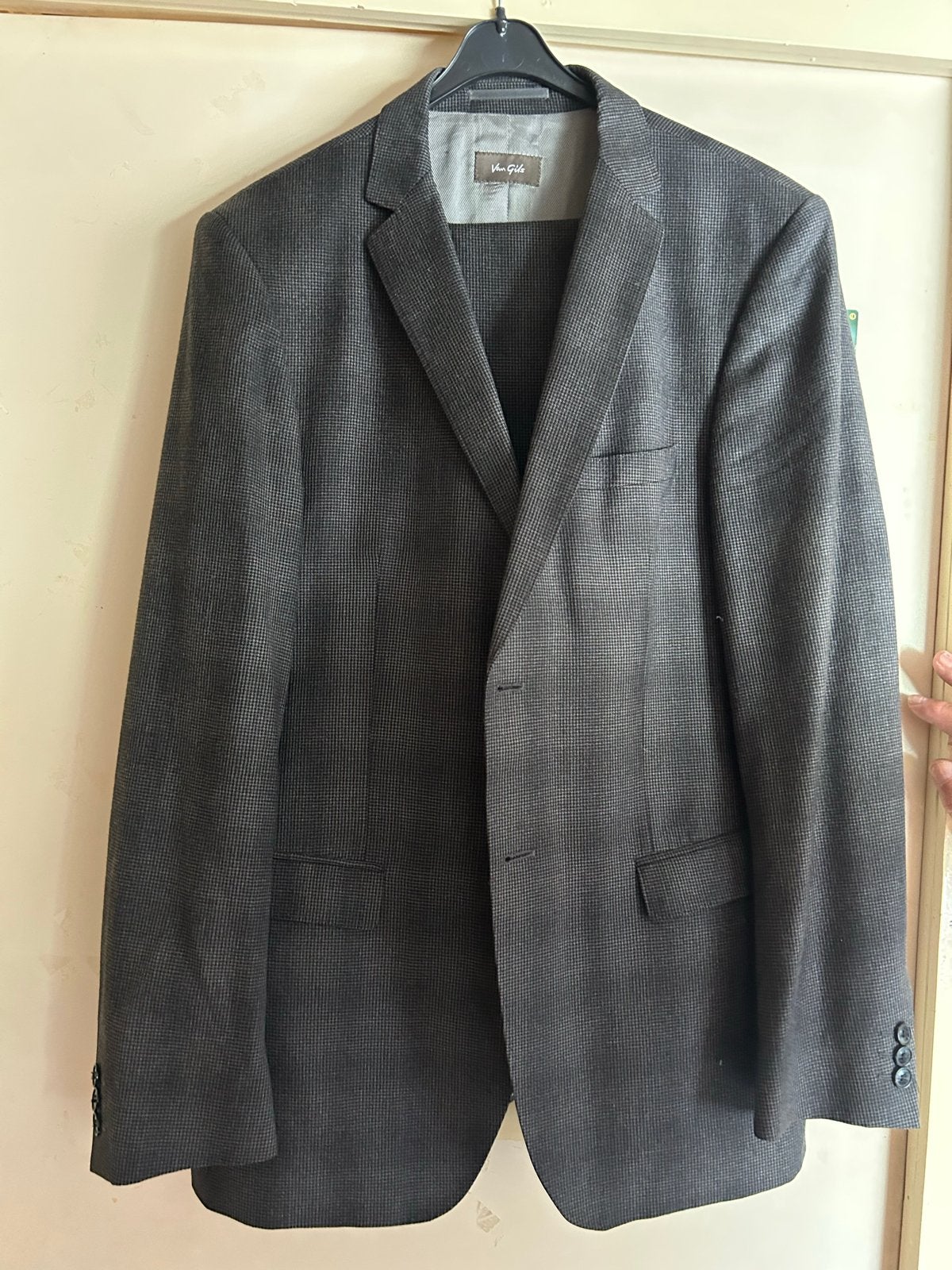 Van Gils Heren Pak - Modern Fit, Kleding | Heren, Ophalen of Verzenden, Zo goed als nieuw, Maat 52/54 (L), Grijs