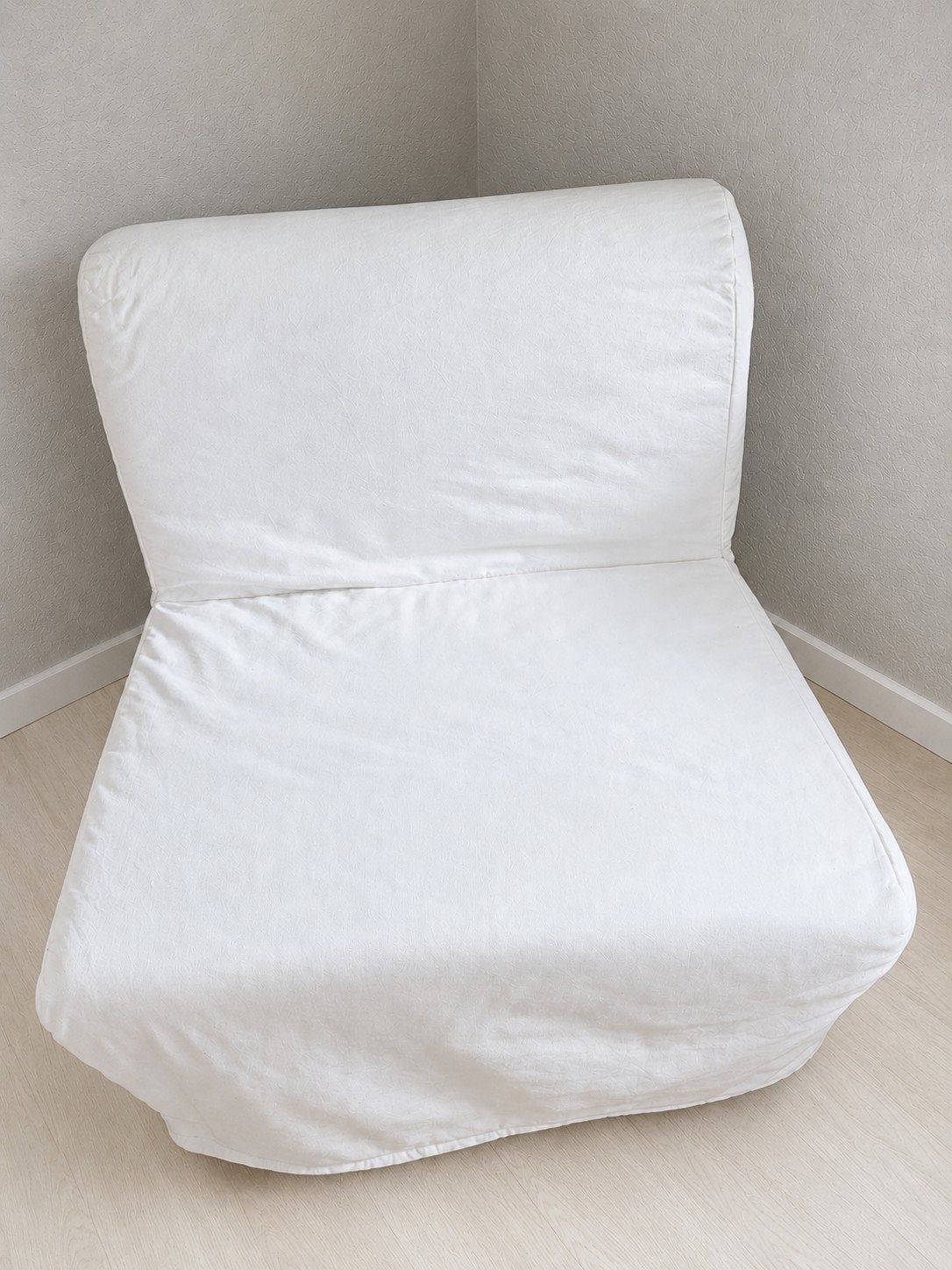 IKEA LYCKSELE LÖVÅS slaapstoel - wit, Ophalen of Verzenden, Eenpersoons, Wit, 80 cm