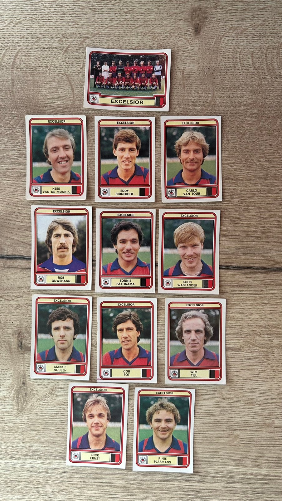 Panini Voetbal 80 plaatjes Excelsior 12x, Ophalen of Verzenden, Zo goed als nieuw, Meerdere plaatjes
