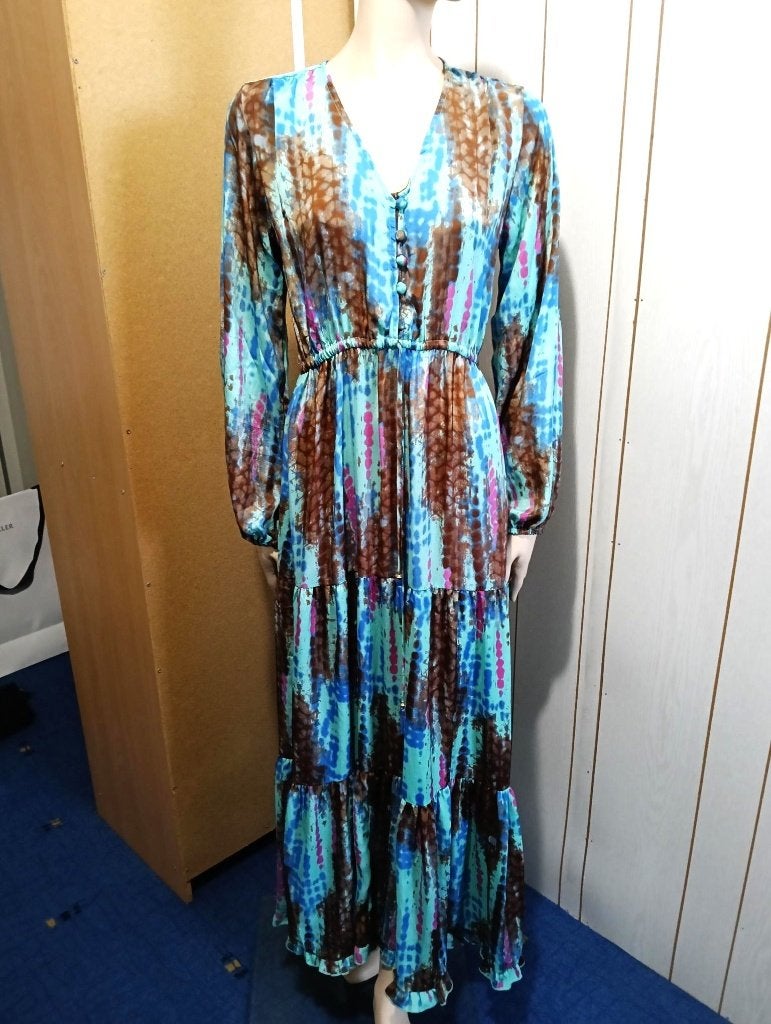 gold & silver maxi dress maat M, Kleding | Dames, Maat 38/40 (M), Ophalen of Verzenden, Zo goed als nieuw, Gold & silver