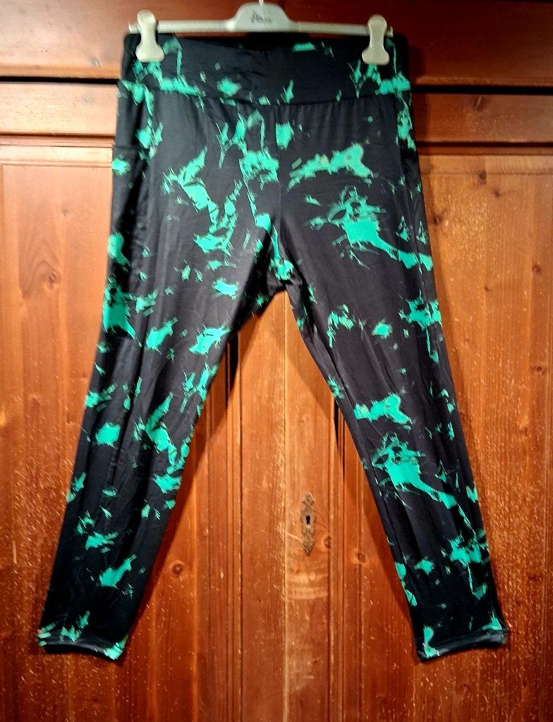 zwarte groene tie dye sport legging 44-46, Legging, Zwart, Nieuw, Ophalen of Verzenden