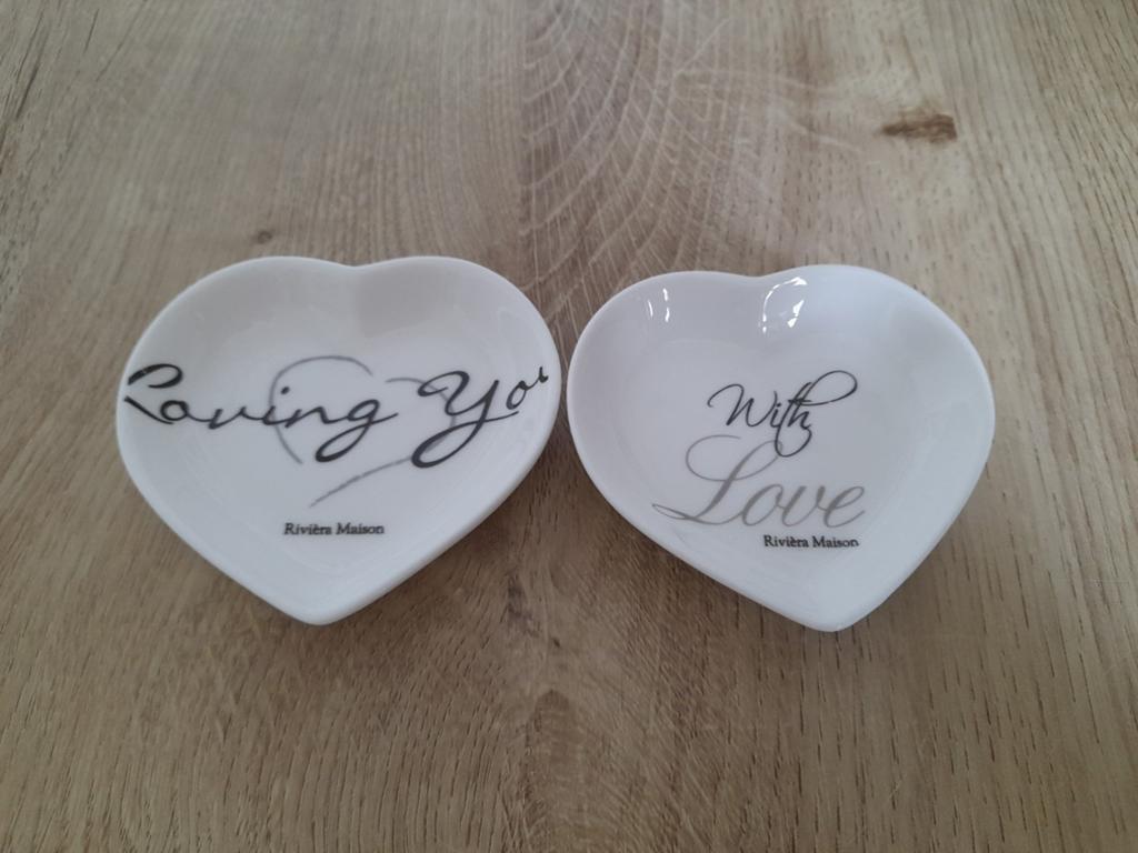 2x hartje theetips riviera maison, Verzenden, Zo goed als nieuw, Overige stijlen, Overige typen