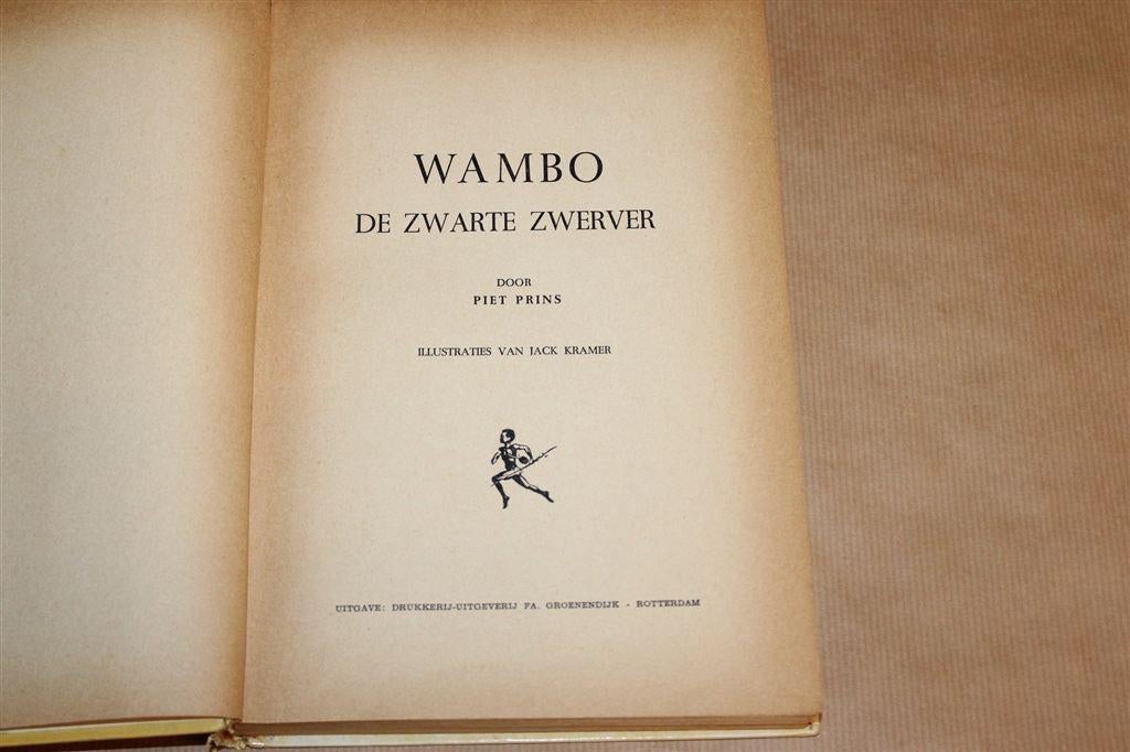 Wambo, Zwarte Zwerver — Piet Prins — Zeldzaam Jeugdboek 1961, Ophalen of Verzenden, Gelezen