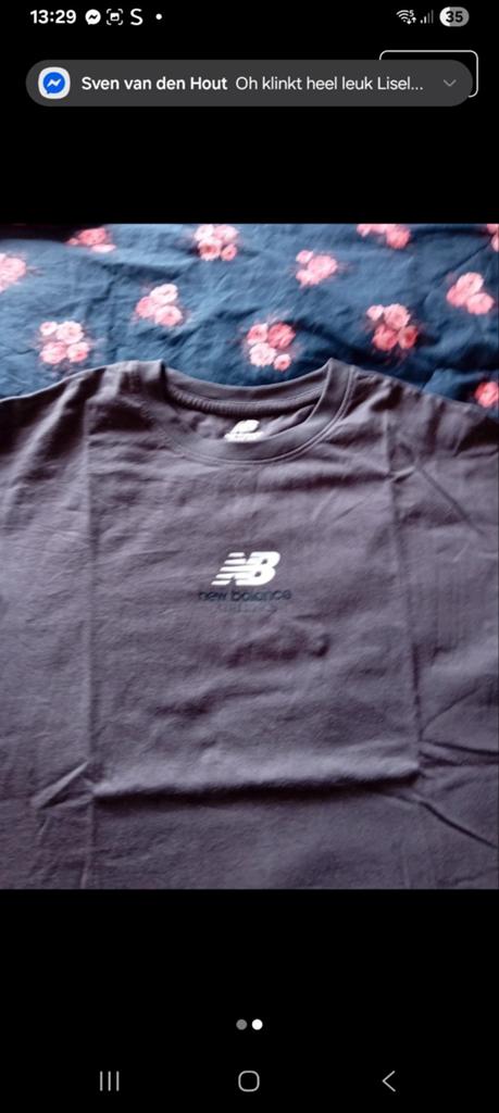 New balance ti-shirt, Ophalen of Verzenden, Korte mouw, Grijs, Gedragen