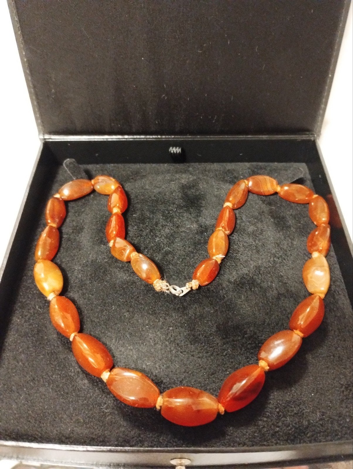 Oude carneolen ketting, Sieraden, Tassen en Uiterlijk, Antieke sieraden, Ophalen of Verzenden