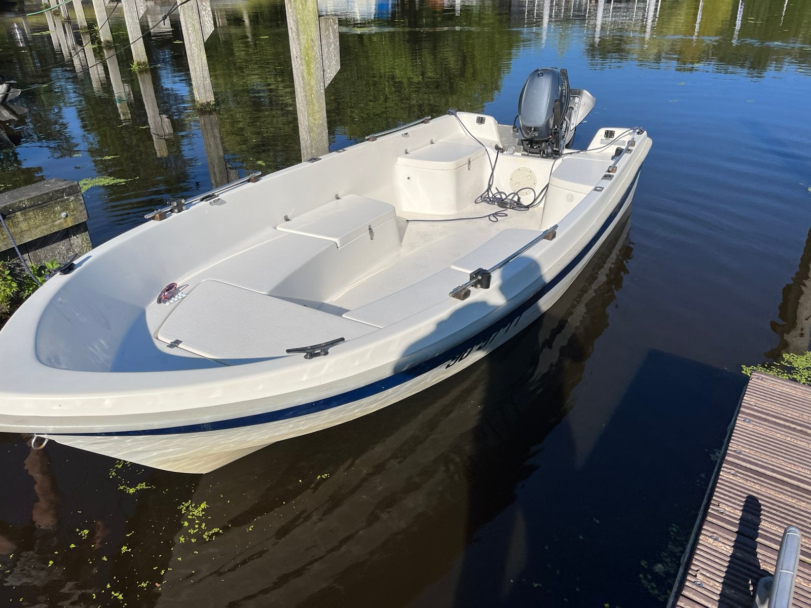 Topcraft 430 Economic met 15 pk Yamaha en treiler, Ophalen, 10 tot 30 pk, 70 cm, Gebruikt