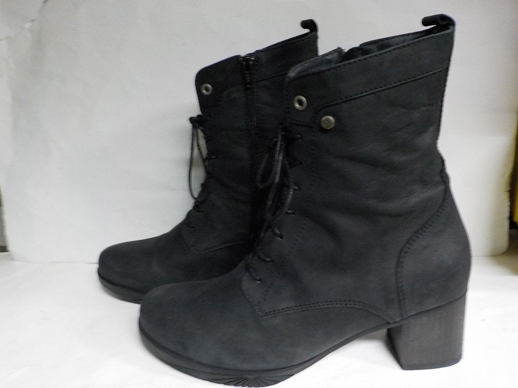 Zwarte half hoge Wolky veterlaarsjes maat 41, Kleding | Dames, Wolky B.V., Zwart, Lage of Enkellaarzen, Ophalen of Verzenden