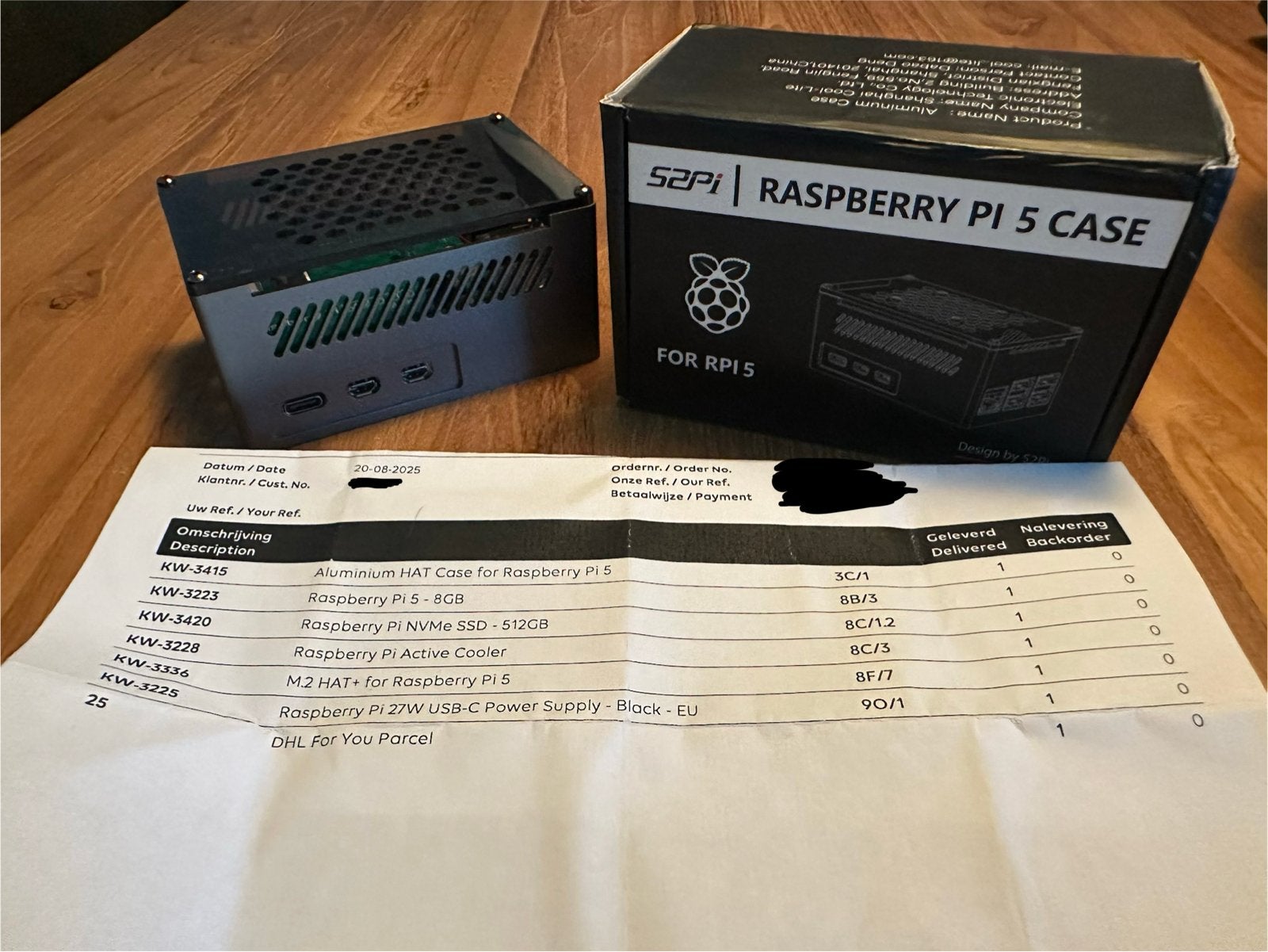Raspberry Pi 5 (8GB) - Official 512GB NVMe SSD - Compleet, Ophalen, Zo goed als nieuw