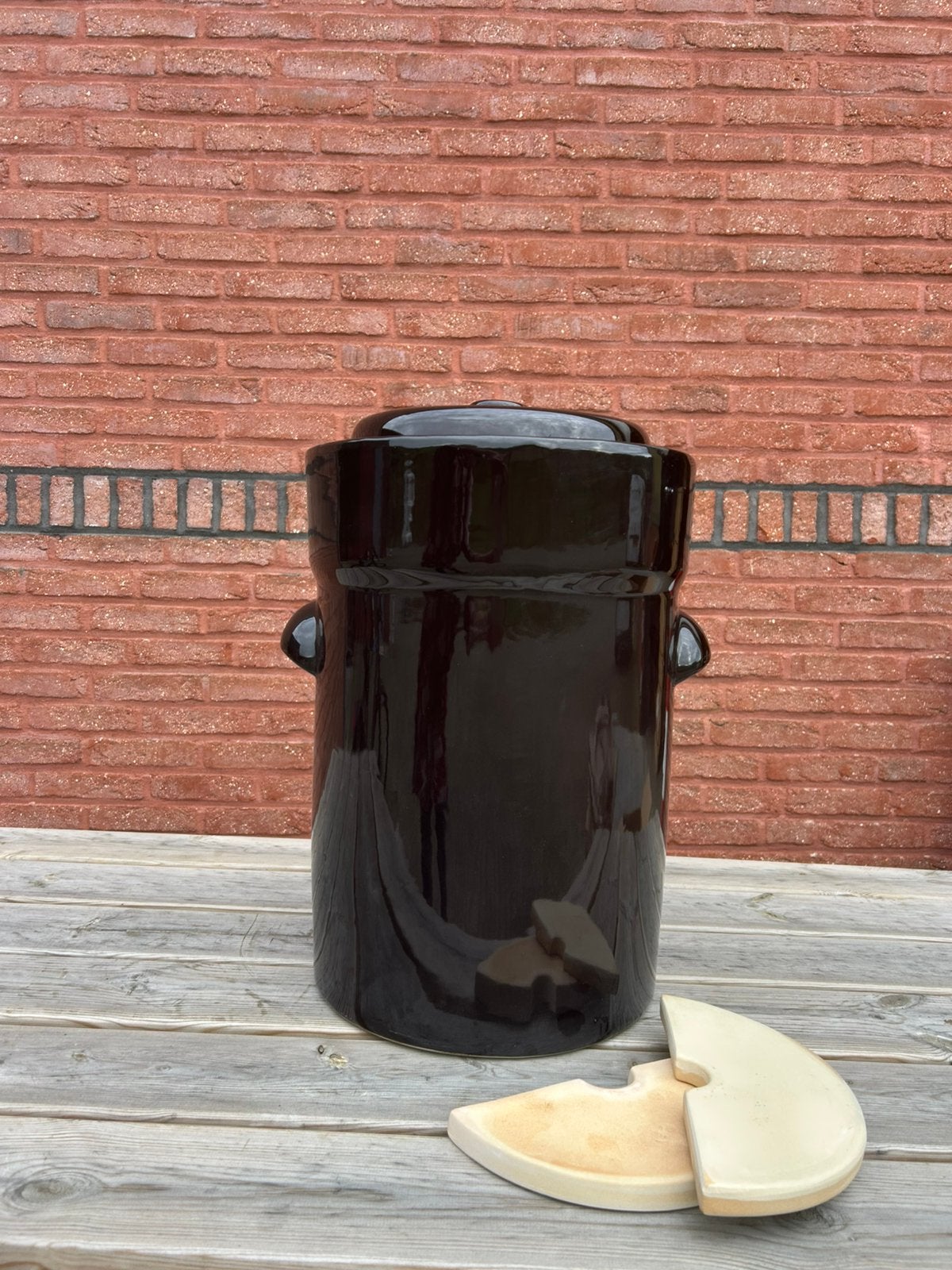 Zuurkoolpot 30 liter bruin, Ophalen, Zo goed als nieuw, Overige materialen, Pot, Bus of Blik