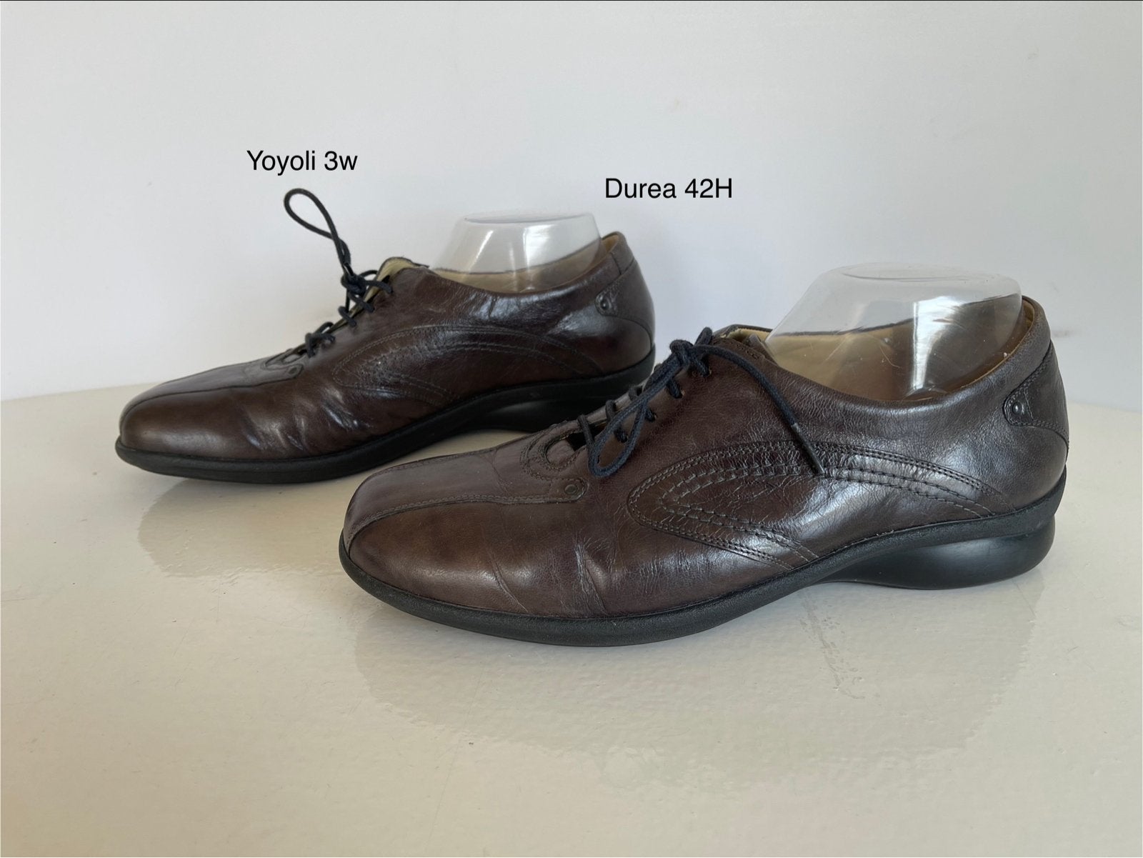 3W) Durea 42H Bruine Leren Veterschoenen - Zo goed als nieuw, Bruin, Ophalen of Verzenden, Sneakers of Gympen, Zo goed als nieuw