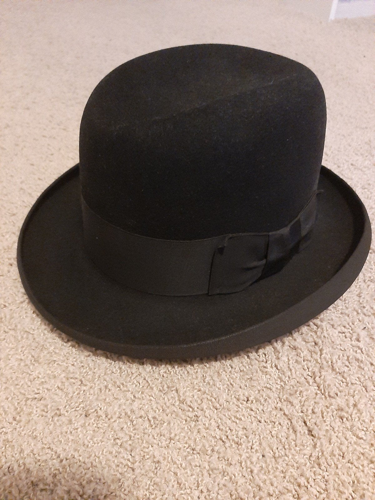 Vintage Mossant Hoed - Zwart, Wolvilt, Klassieke Stijl, Kleding | Heren, Ophalen, Mossant, Hoed, 58 of 59 cm (L, 7¼ of ⅜ inch)