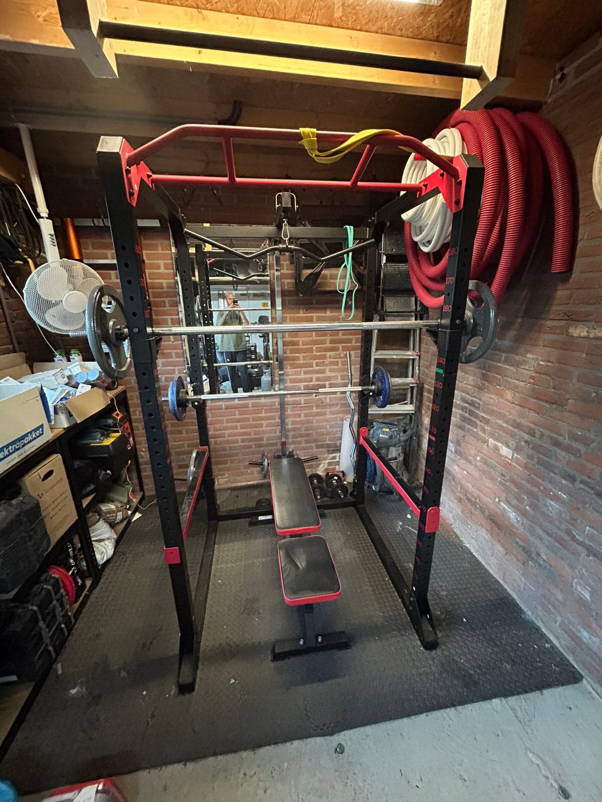 Decathlon domyos power rack 900 incl accessoires, Sport en Fitness, Fitnessmaterialen, Ophalen, Zo goed als nieuw, Overige typen