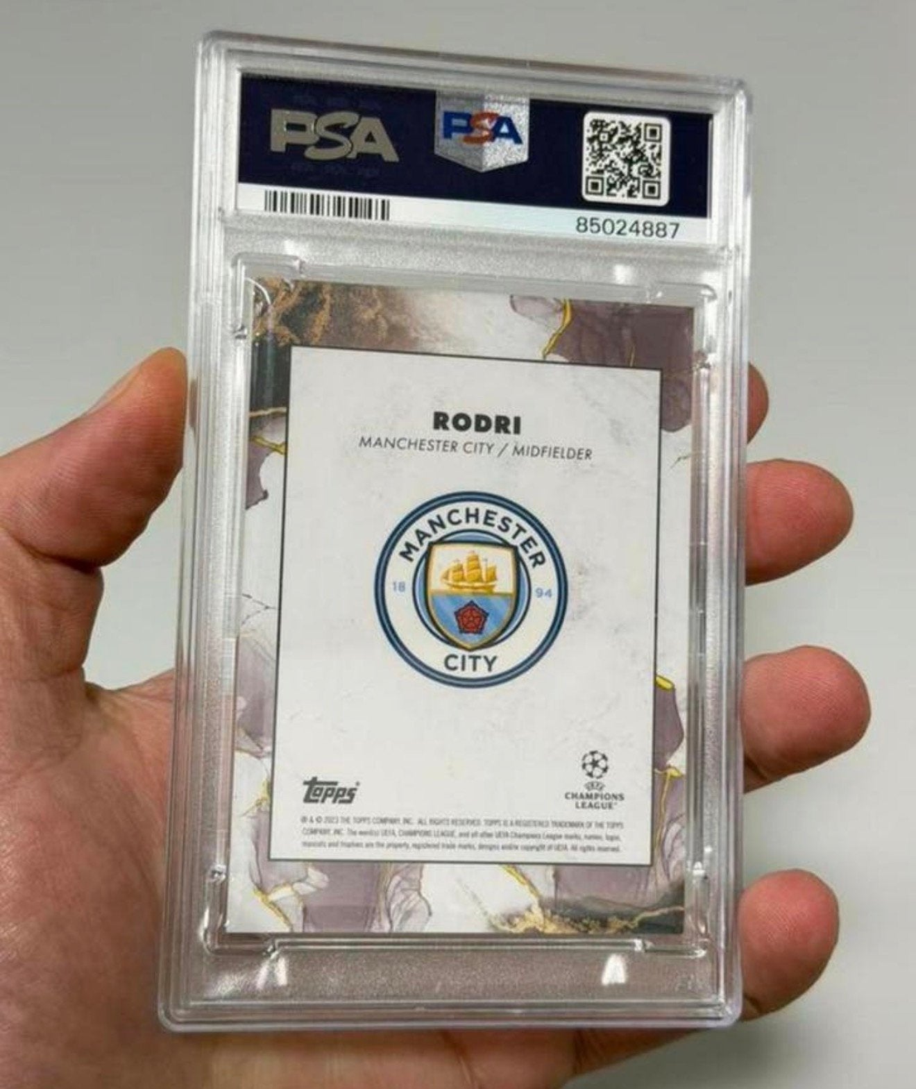 PSA 9 Rodri – Topps Inception UCC Star Quality 2022-23 card, Buitenlandse clubs, Spelerskaart, Nieuw, Ophalen of Verzenden