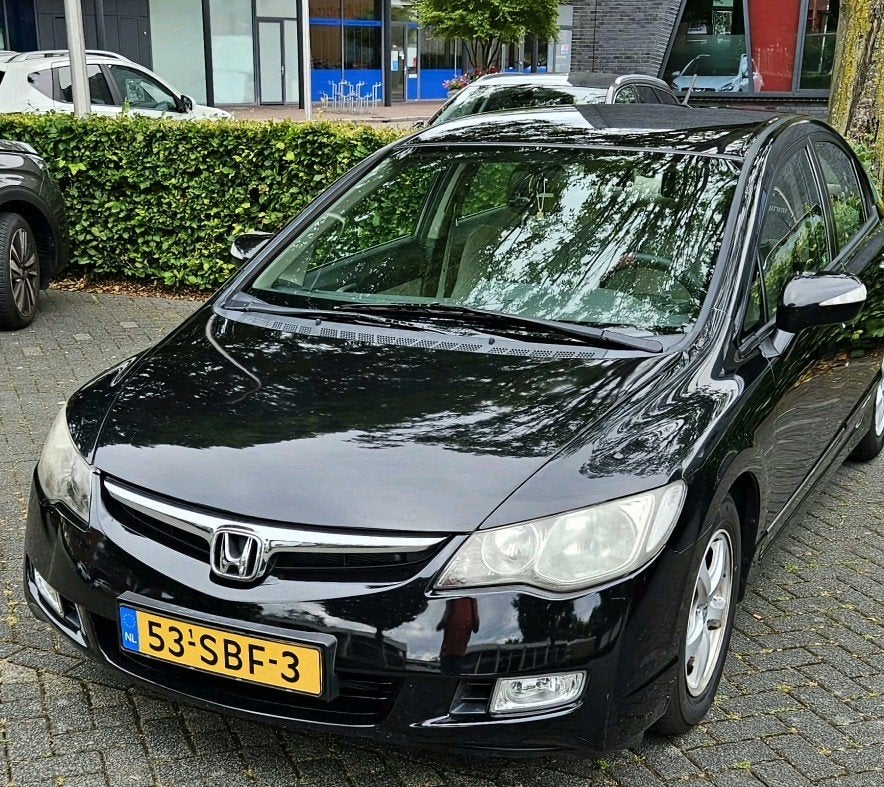 Honda Civic 1.3 Vtec Hybrid 4DR C-tr. 2011 Zwart, Auto's, Honda, Euro 5, Stof, Beige, Zwart