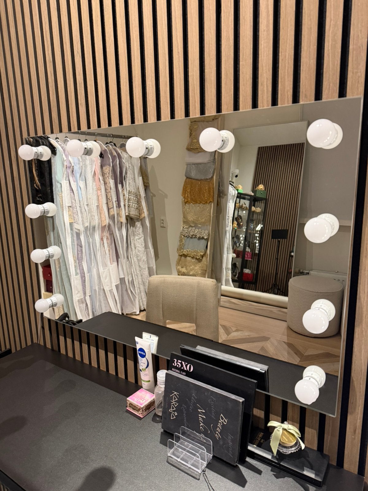 Make up spiegel met verlichting, Ophalen, Zo goed als nieuw, 75 tot 100 cm, Minder dan 100 cm