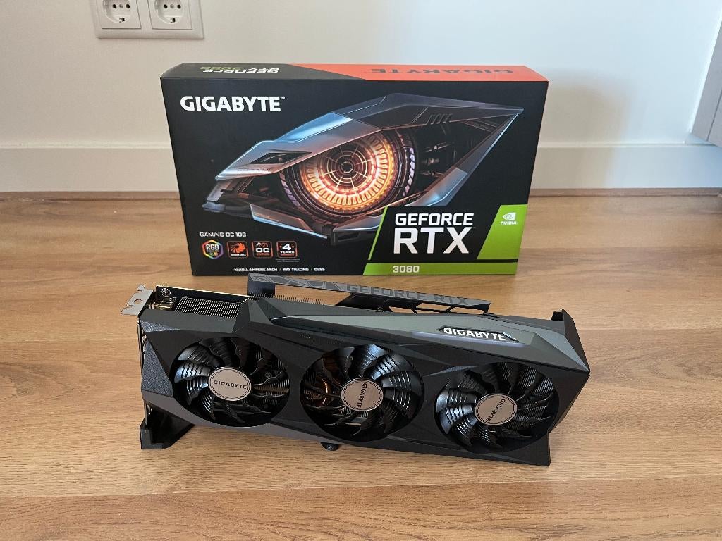 Garantie! ~ Gigabyte GeForce RTX 3080 Gaming OC 10GB, GDDR6, PCI-Express 4, Ophalen of Verzenden, Zo goed als nieuw