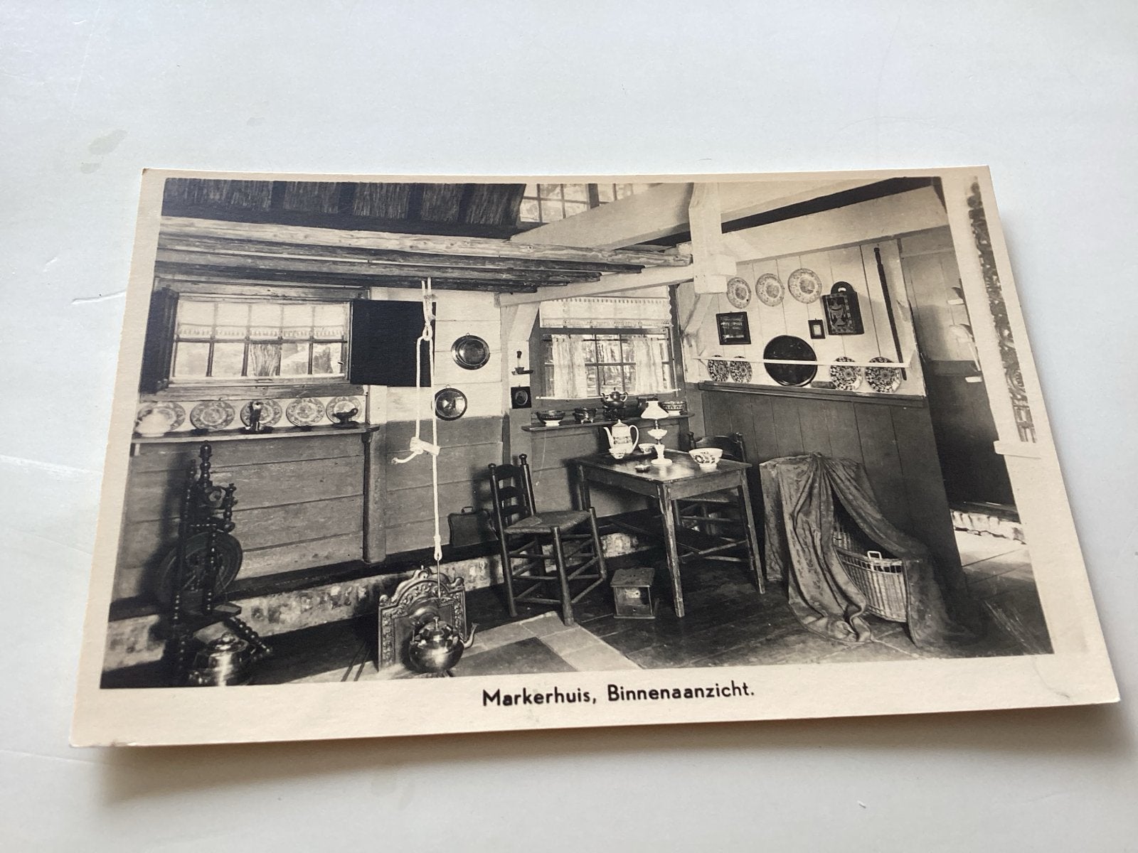 Markerhuis, Binnen-aanzicht - Openluchtmuseum, Ophalen of Verzenden, 1940 tot 1960, Ongelopen, Gelderland