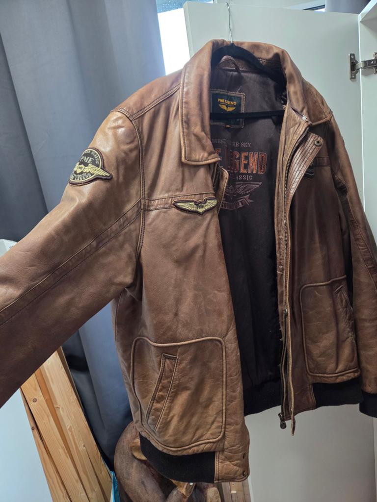 PME Legend Hudson flight jacket buffelleer XXXL, Ophalen, Bruin, Maat 56/58 (XL), PME Legend